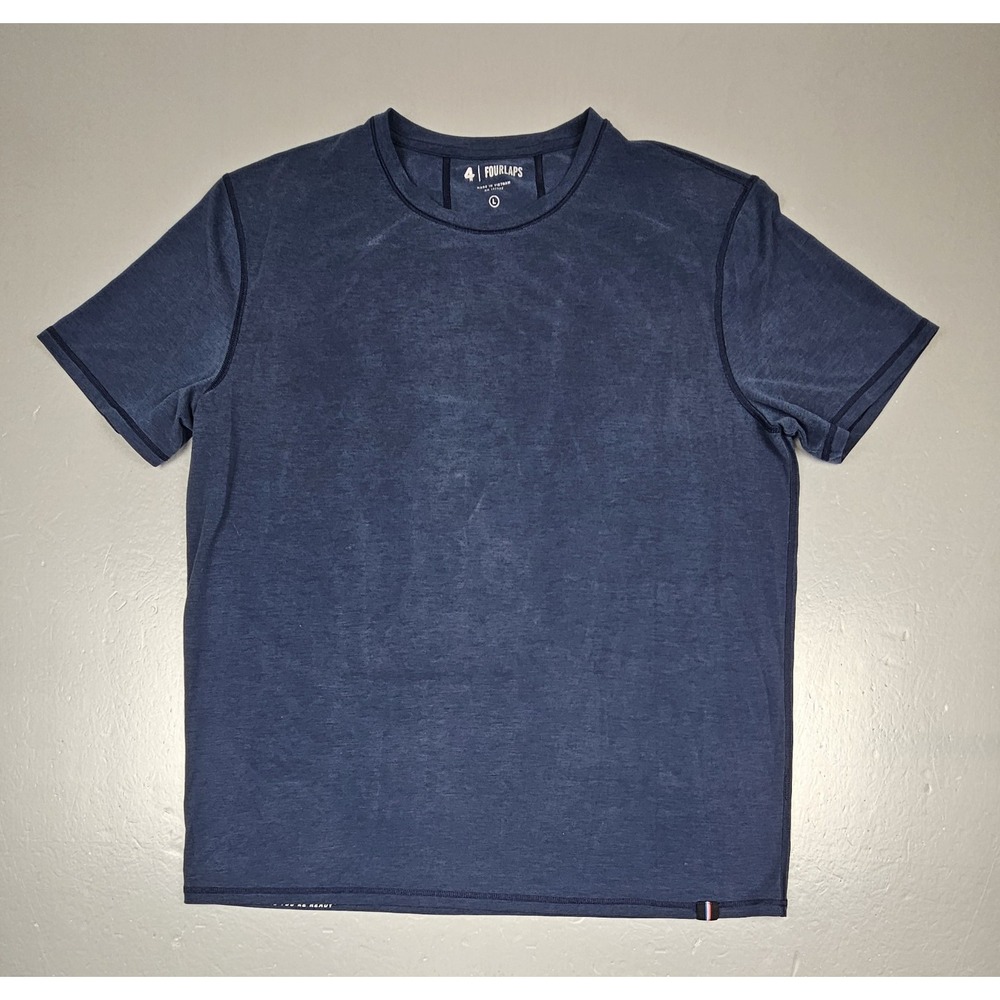 4 Fourlaps T-Shirt Mens Lrg. Level Athletic Fit Short Sleeve Running Base Layer.